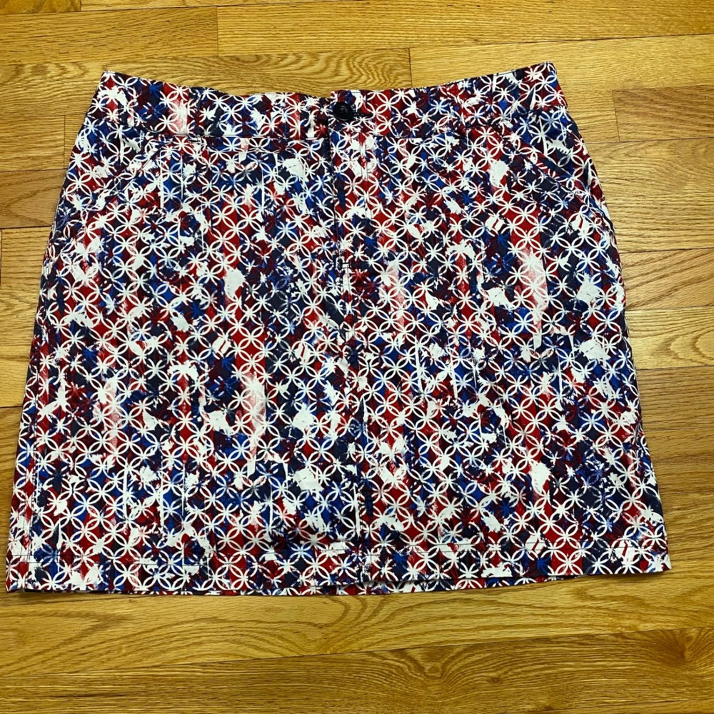 Christopher &β Banks Skort Womens 14 Red Blue White Patriotic Americana Preppy